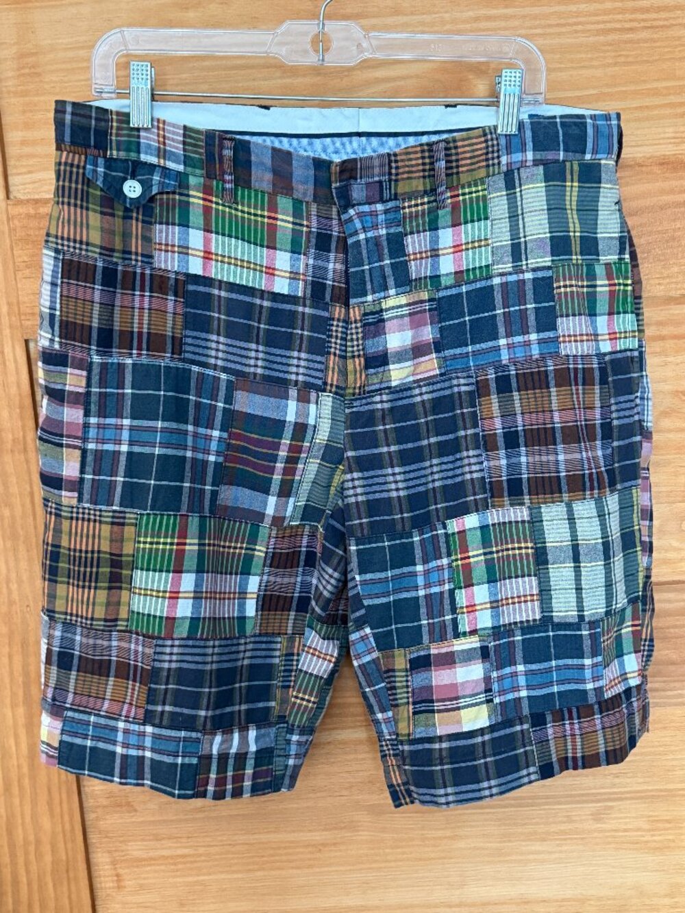 Polo Ralph Lauren Vintage 1967 Sportswear Madras Plaid Patchwork Shorts size 34